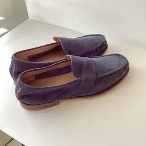 Cole Haan | Shoes | Cole Haan Mens Loafer Shoe Blue Suede 